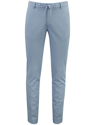 Cavallaro Broek Cavallaro Zaverio elastische band blauw slim fit