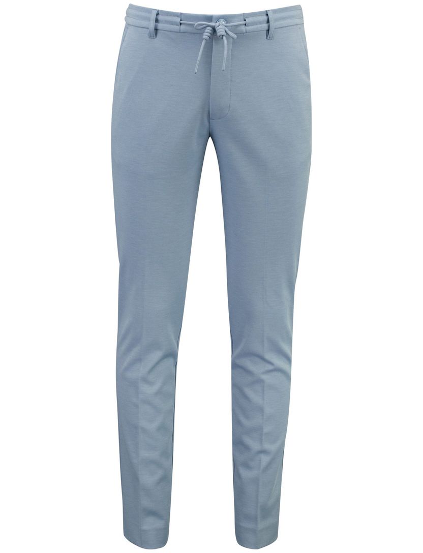 Broek Cavallaro Zaverio elastische band blauw slim fit