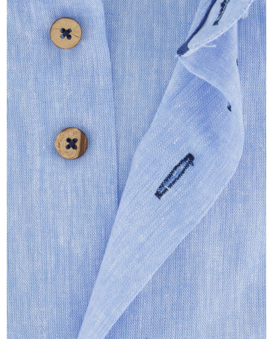 overhemd lichtblauw gemêleerd Eden Valley regular fit button-down