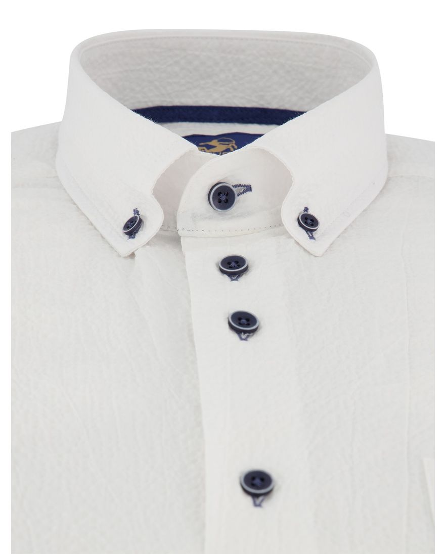 overhemd wit Eden Valley Regular fit button-down korte mouw