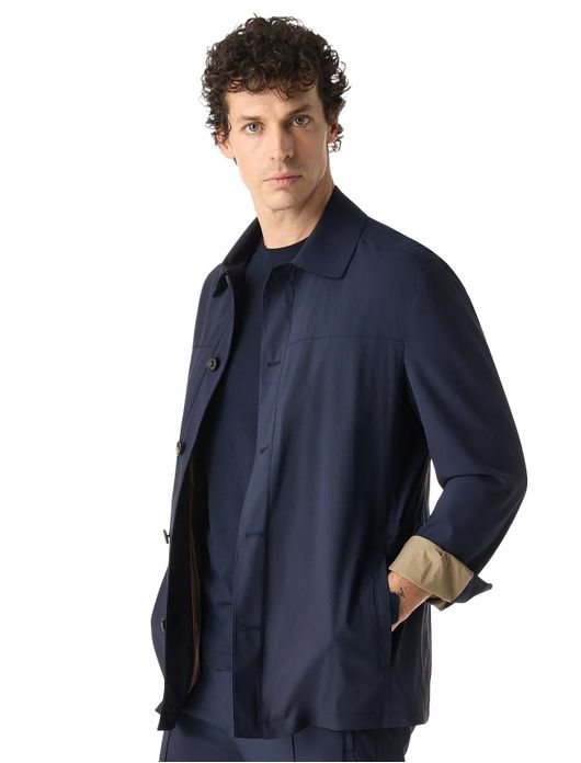 Zomerjas donkerblauw Corneliani knopen