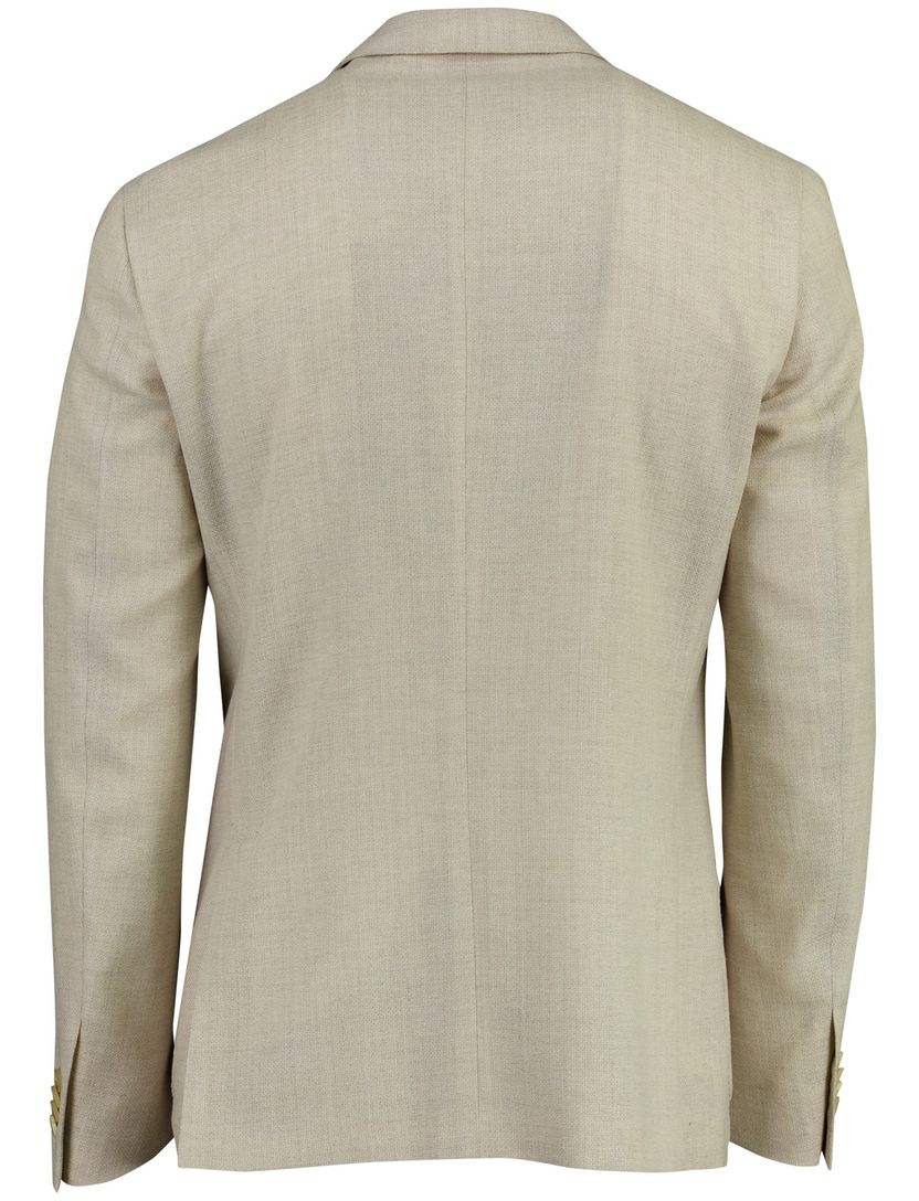 Scheerwol colbert beige normale fit met voering