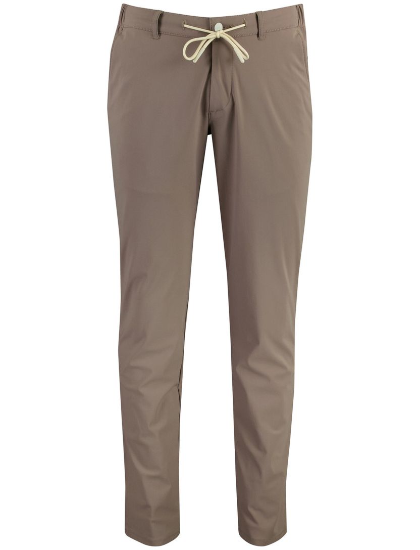 Pantalon North84 elastische band slim fit bruin