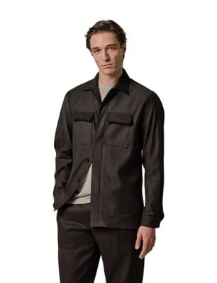 Profuomo Overshirt Profuomo bruin linnen