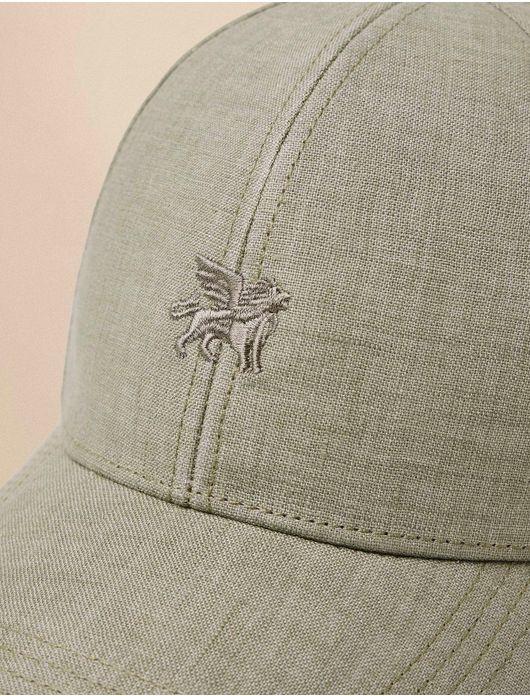 Linnen Vanguard cap groen