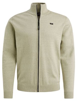 Vanguard Vest Vanguard beige groen normale fit rits gemêleerd