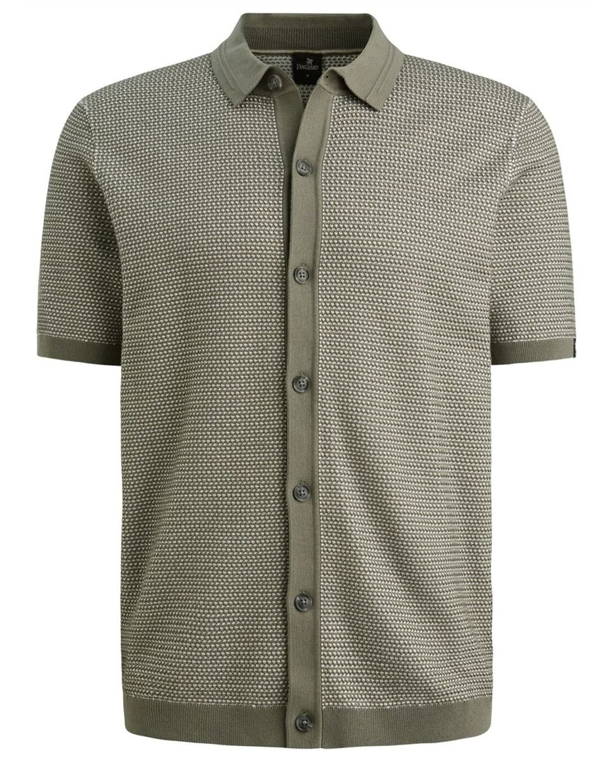 Korte mouw polo Vanguard normale fit doorknoop groen