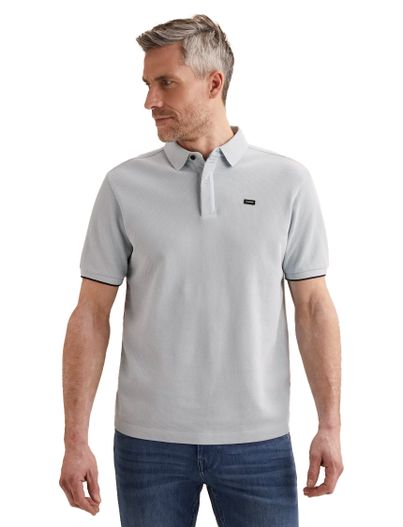 Vanguard Lichtblauwe effen korte mouw polo Vanguard