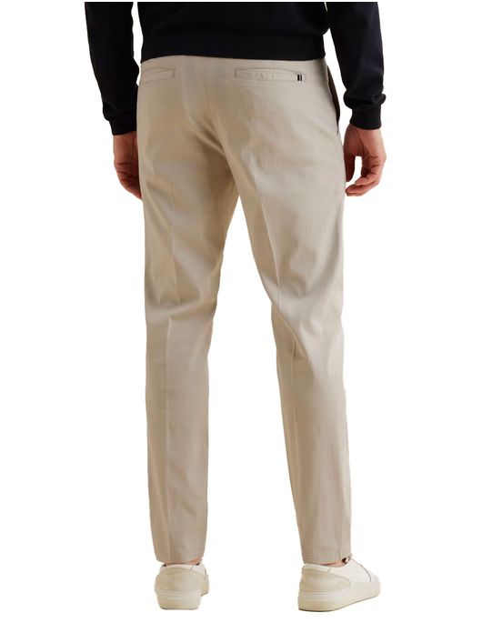Beige chino Vanguard stretch zonder omslag