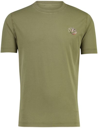 Mos Mosh groene t-shirt Mos Mosh backprint normale fit katoen