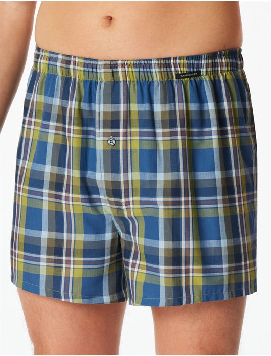 Boxershort 2-pack Schiesser blauw olijgroen