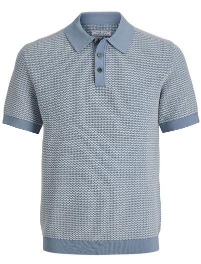 Jack & Jones Jack & Jones poloshirt big & tall blauw gebreid poloshirt