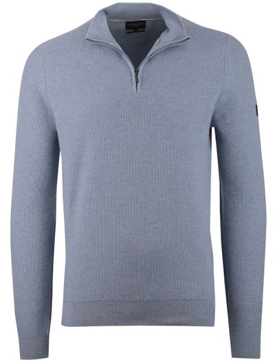 Cavallaro Trui Cavallaro blauw half zip rits normale fit