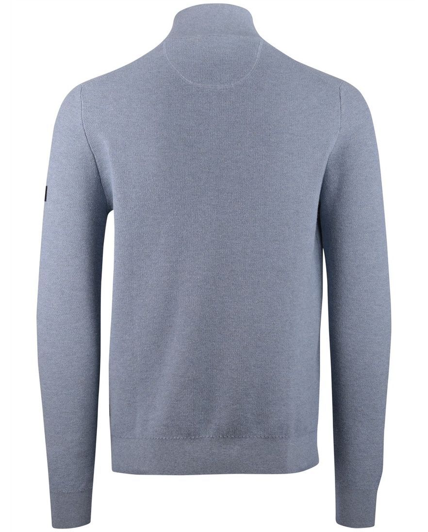 Trui blauw Cavallaro half zipje rits