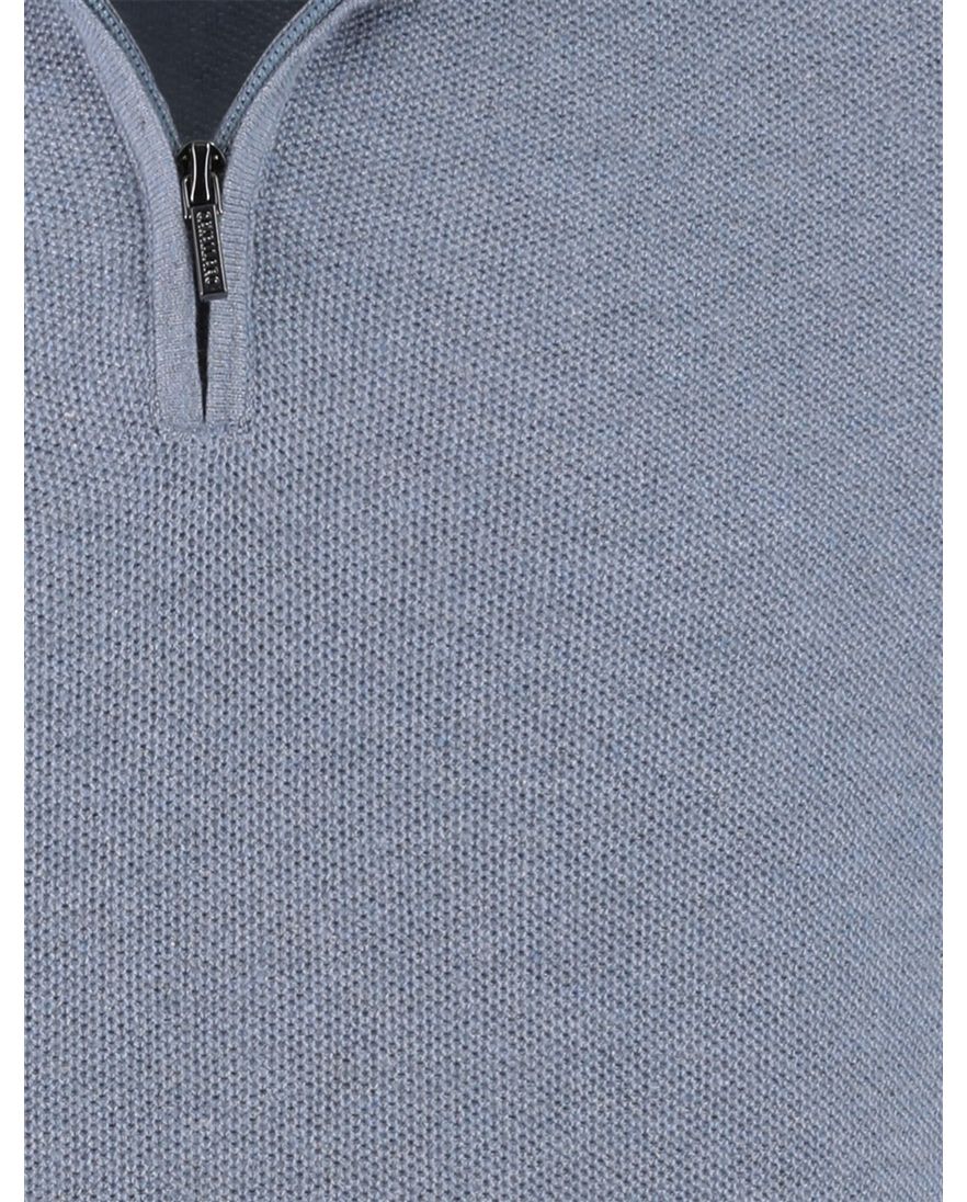 Trui blauw Cavallaro half zipje rits