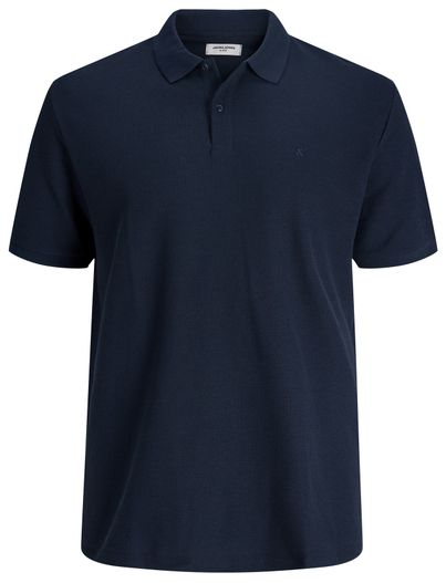 Jack & Jones Jack & Jones poloshirt big & tall donkerblauw jersey poloshirt