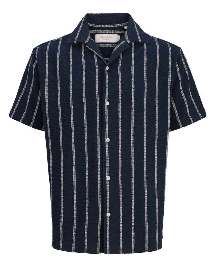 Jack & Jones Plus Size overhemd reverskraag donkerblauw