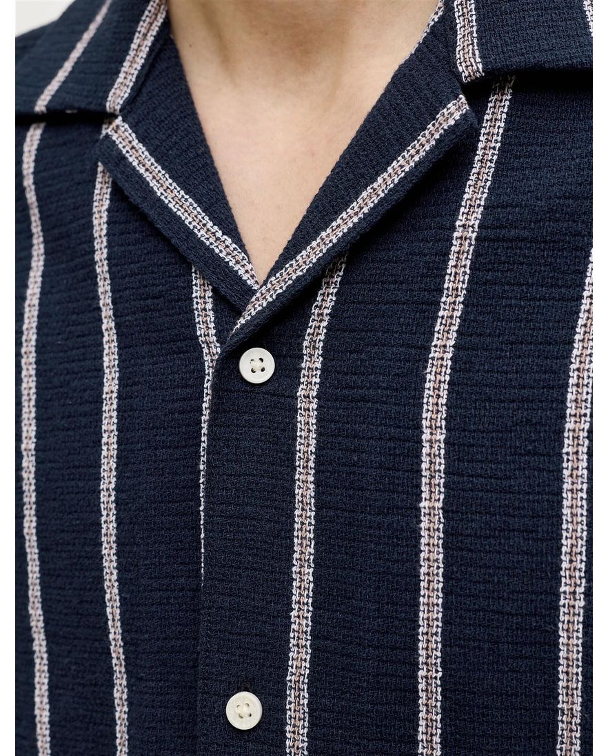 Jack & Jones Plus Size overhemd reverskraag donkerblauw