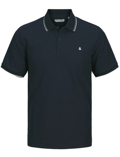 Jack & Jones Jack & Jones poloshirt plus size donkerblauw jersey poloshirt