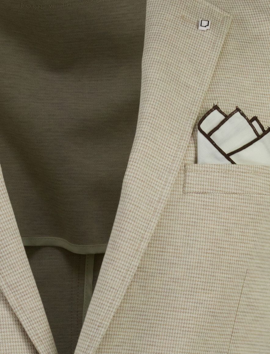 Colbert Born with Appetite beige slim fit polyester