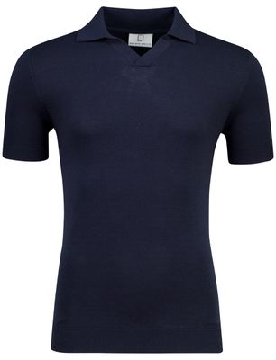 Born With Appetite Navy polo Born with Appetite v-hals met boord