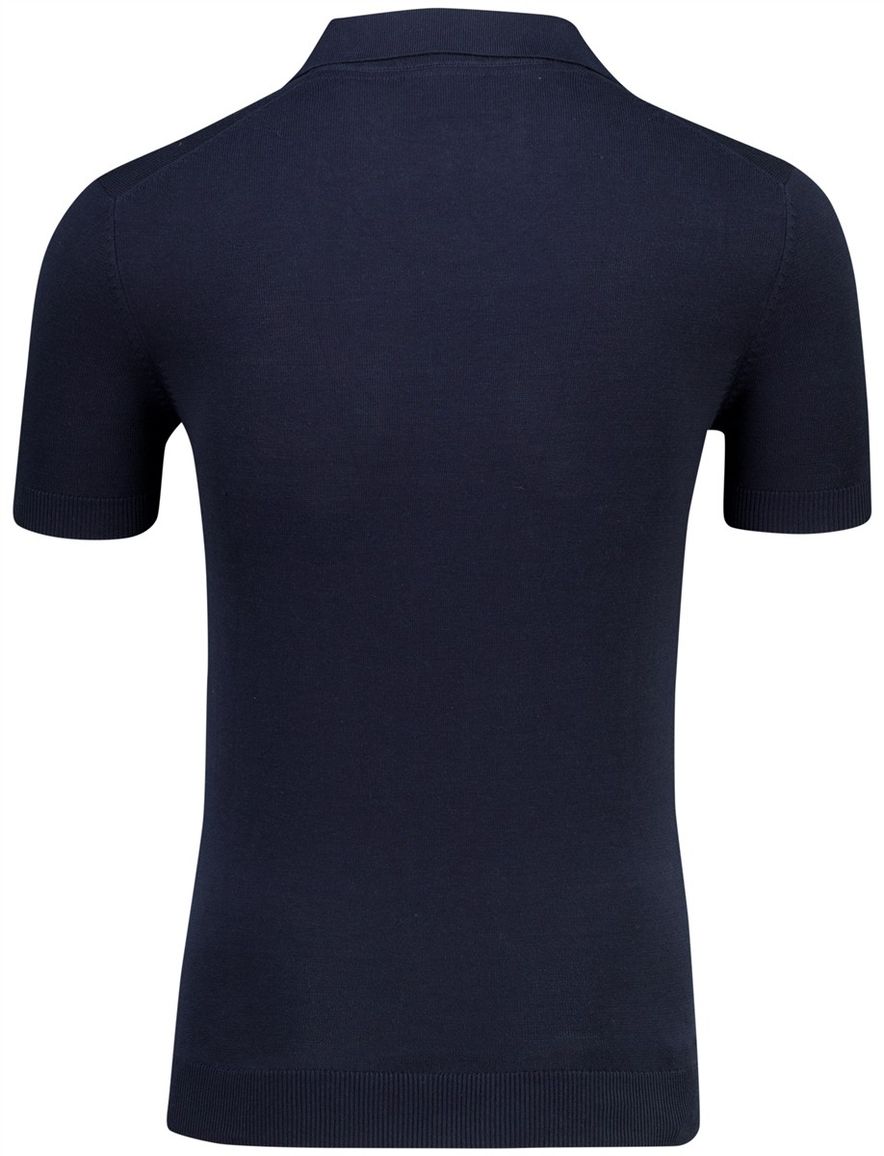 Born with Appetite shiwn knitted poloshirt navy