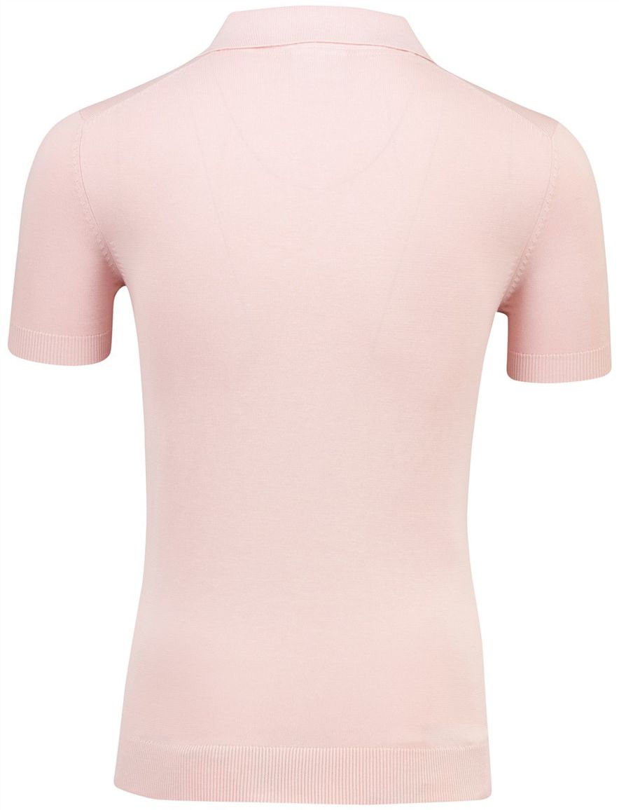 Born with Appetite shiwn knitted poloshirt roze