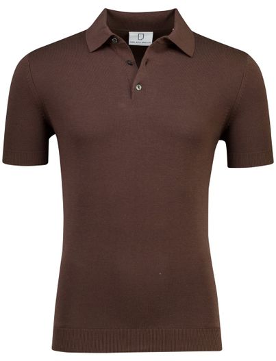 Born With Appetite Born with Appetite wolf knitted poloshirt bruin