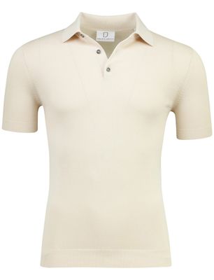 Born With Appetite Beige polo Born with Appetite korte mouw 3 knoops