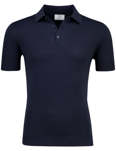 Born With Appetite Born with Appetite wolf knitted poloshirt navy