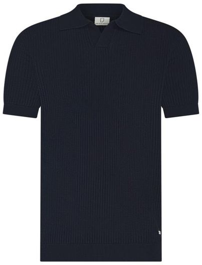Born With Appetite Polo navy knitted Born with Appetite Richard v-hals korte mouw