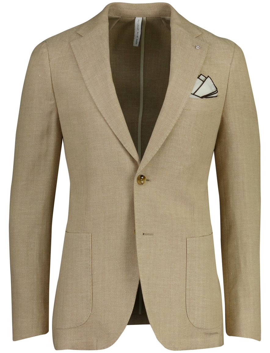 Colbert Born with Appetite beige slim fit linnen
