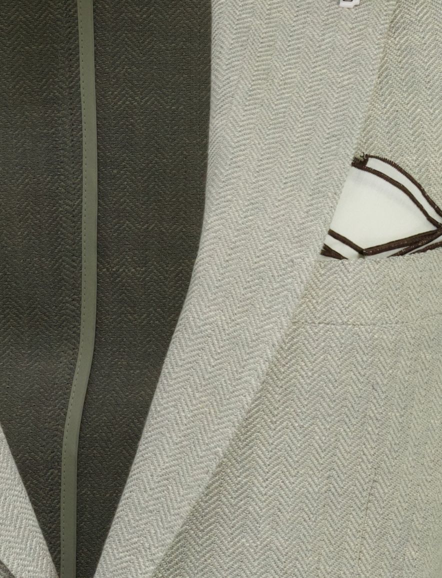 Colbert Born with Appetite grijs slim fit linnen