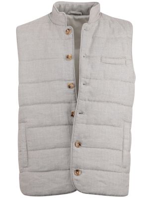 Born With Appetite grijze Born with appetite bodywarmer knopen