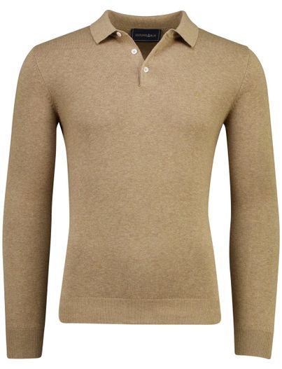 Scotland Blue Polo Scotland Blue bruin korte mouw plince 3 knoopjes boord