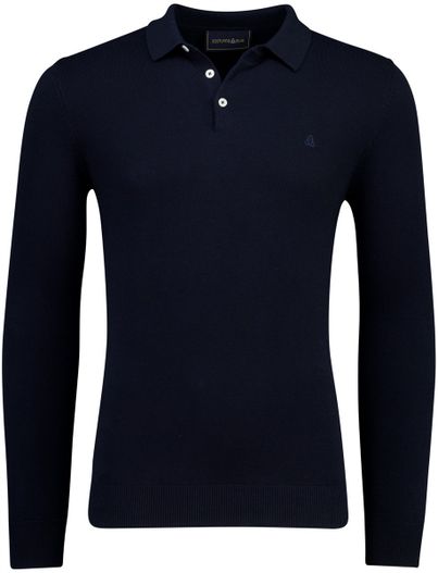 Scotland Blue Scotland Blue poloshirt navy normale fit lange mouw