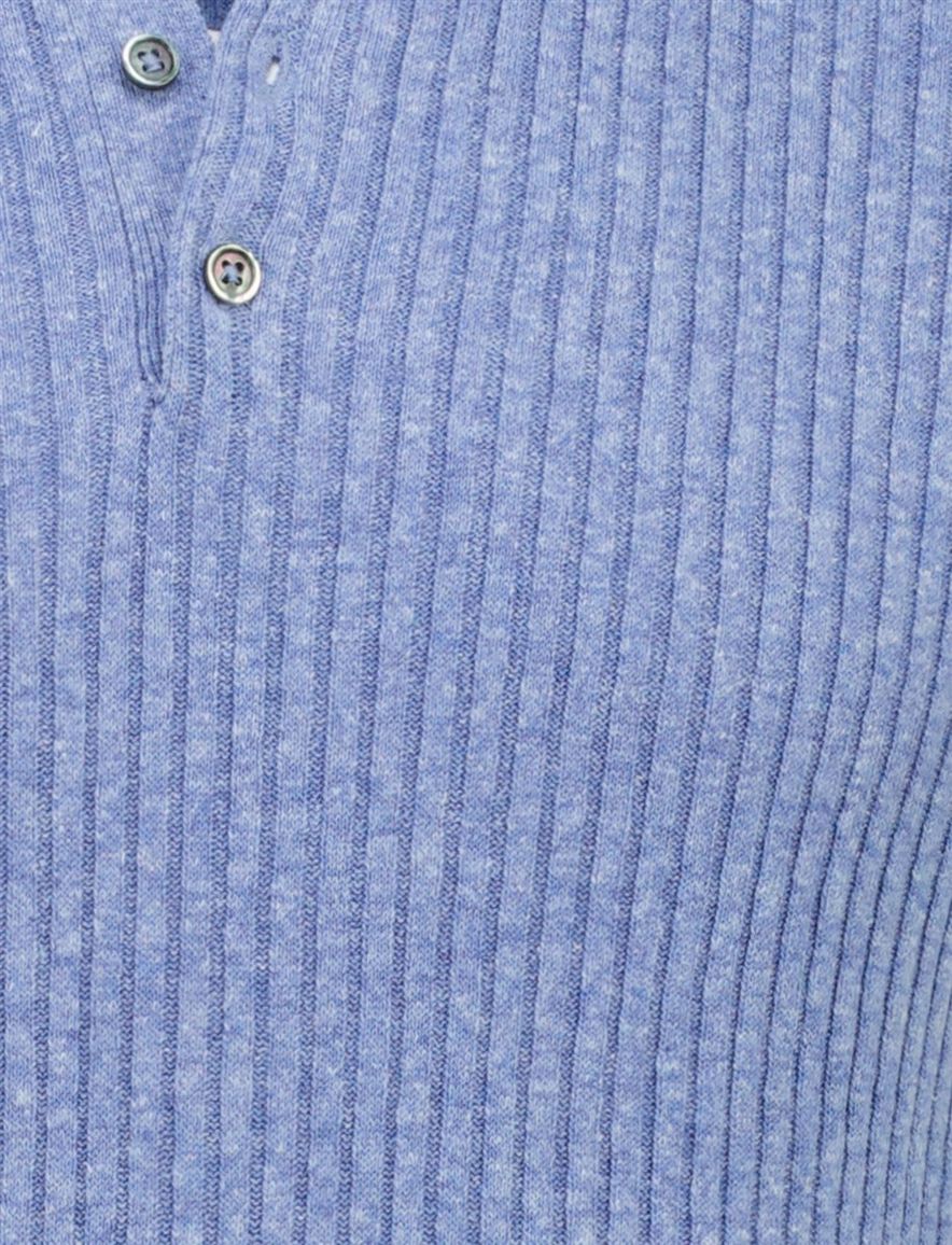 Born with Appetite knitted polo blauw