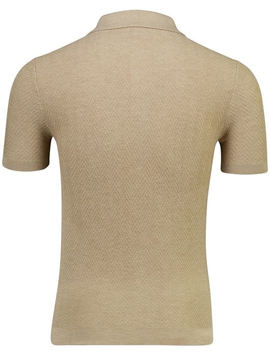 Scotland Blue Pebble Keane knitted polo beige