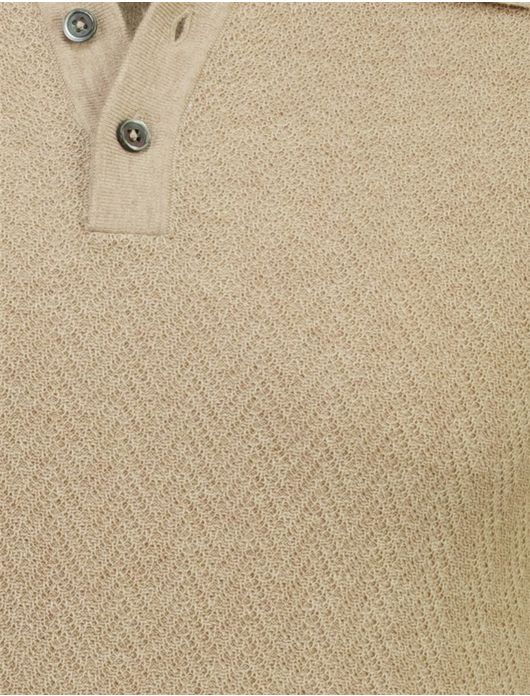 Scotland Blue Pebble Keane knitted polo beige