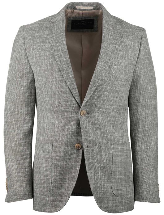 Groene colbert portofino normale fit gemeleerd