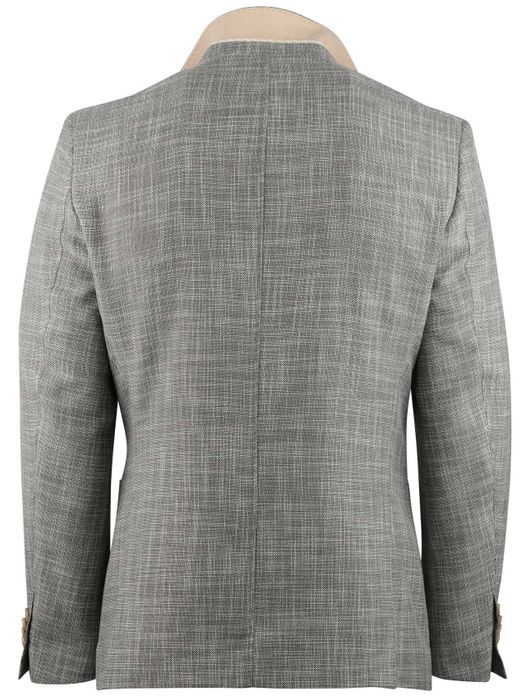 Groene colbert portofino normale fit gemeleerd