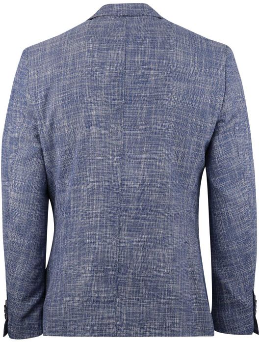 Portofino colbert blauw gemeleerd viscose