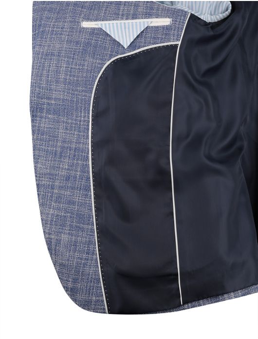 Portofino colbert blauw gemeleerd viscose