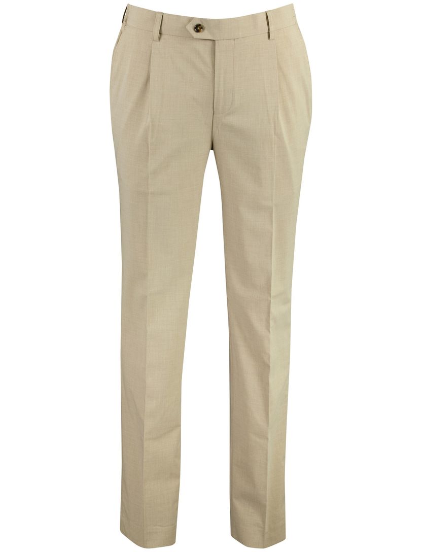 Pantalon Born With Appetite slim fit bandplooi bruin