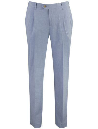 Born With Appetite Pantalon Born With Appetite slim fit bandplooi lichtblauw