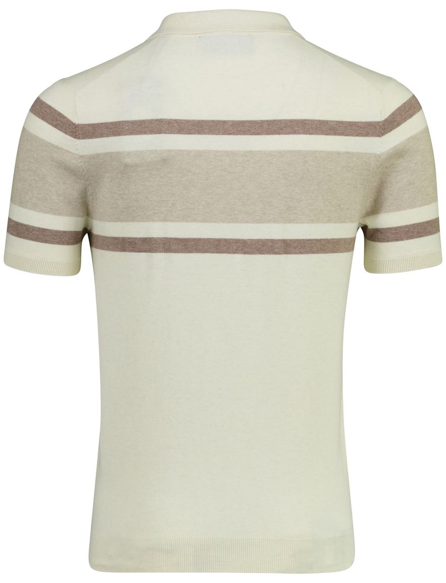 Scotland Blue Avan Knitted poloshirt beige bruin