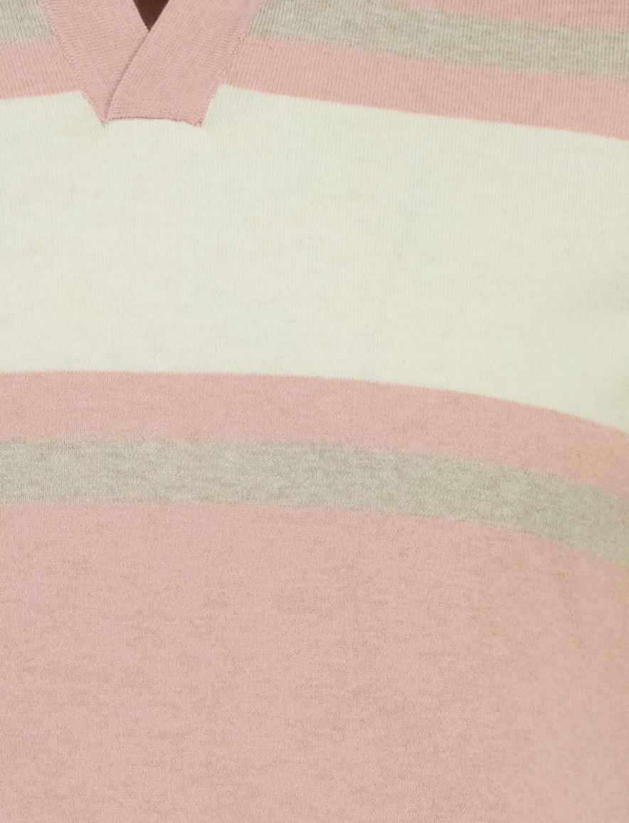 Scotland Blue Avan Knitted poloshirt roze beige