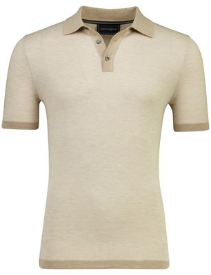 Scotland Blue Beige polo Scotland Blue korte mouw normale fit