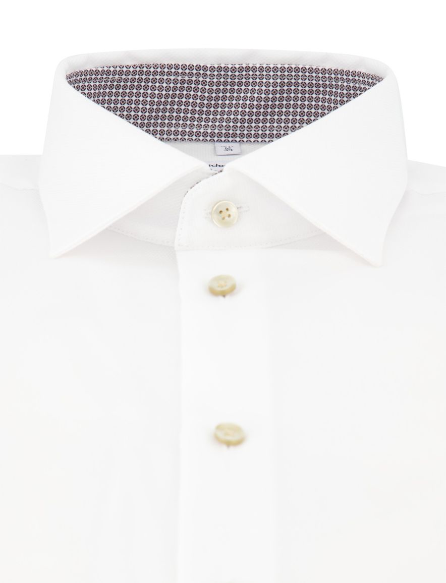 Wit overhemd Seidensticker Slim fit linnen strijkvrij