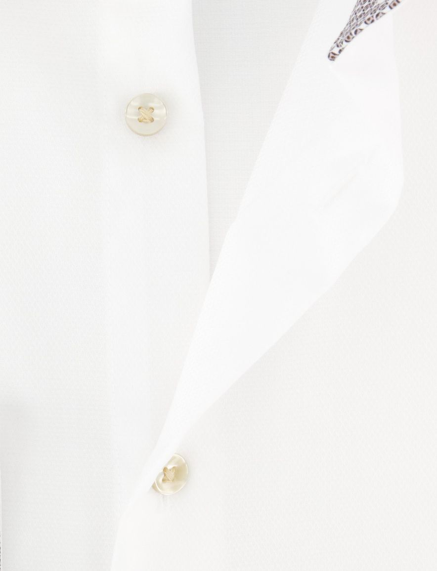 Wit overhemd Seidensticker Slim fit linnen strijkvrij